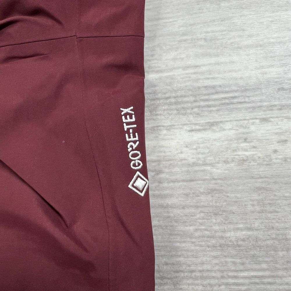 adidas Burgundy Ski Bib Pants with Black Straps - Picture 14 of 15